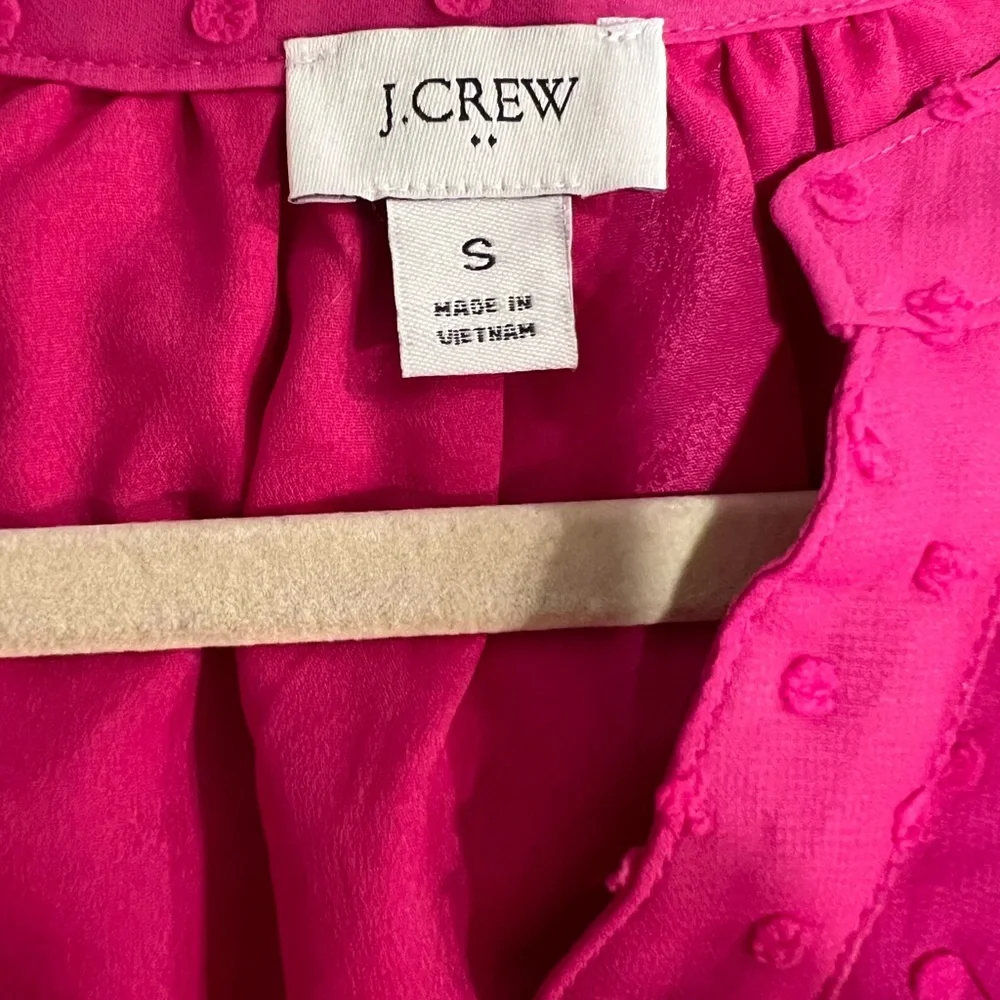 JCrew Pink Ruffled Blouse, Small - Picture 3 of 4